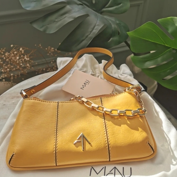Manu atelier mini pita hobo bag lemon sorbet Brand New w dust bag cute handbag - Picture 3 of 10